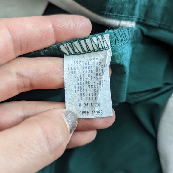 Vintage Polo Ralph Lauren Men's Green Lightweight Cotton Chino Pants 34x34 - Picture 5 of 9